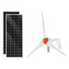 Kit de Alimentare Solară și Eoliană 12V 400W, 2 Bucăți Panouri Solare Monocristaline 100W + Turbină Eoliană 200W + Controller Hibrid Solar/Eolian MPPT pentru Casă, Rulotă, Barcă