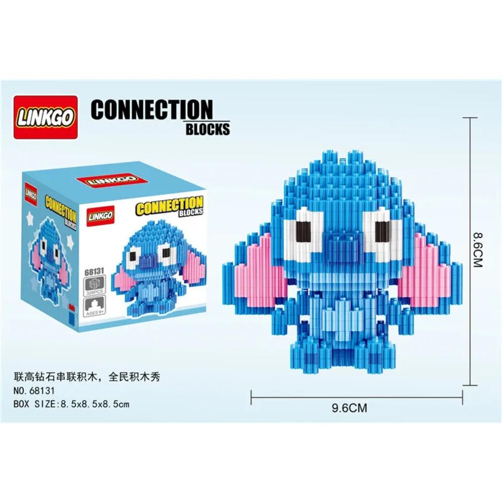 Linkgo Anime Connection Stavebnice Goku Luffy Demon Slayer Nezuko Stitch Pikachu Sasuke 3D Model Mini Cihlová Figurka Hračky