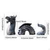Three Section Dragon Sculpture Garden Statue Gift Decoration Vinyl Figurine Landscape Ornament for