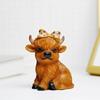 Crafts Resin Cow Ornament Cute Creative Rooster Statue Cartoon Waterproof Animal Sculpture Bonsai