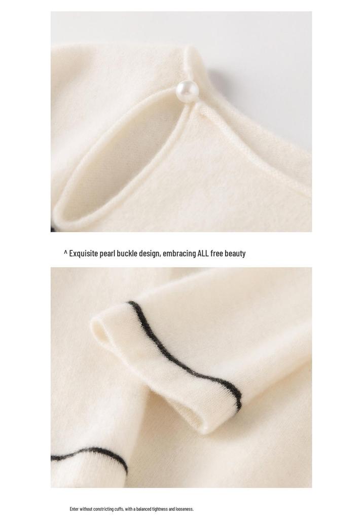 Korean Style Slimming Cashmere Women's Knit Sweater - Autumn/Winter Collection