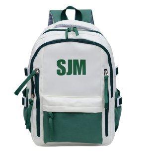 Schoolbag Casual Large Capacity Backpack Male Trend ins Junior High School Student School Bag Fashion Color Matching Alphabet Backpack