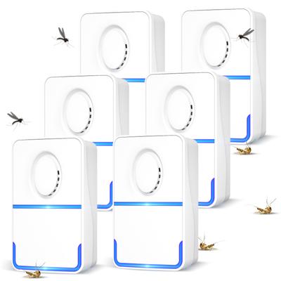 Lot de 6 répulsifs antiparasitaires à ultrasons à brancher sur rongeurs, souris, moustiques, insectes, araignées, sans danger