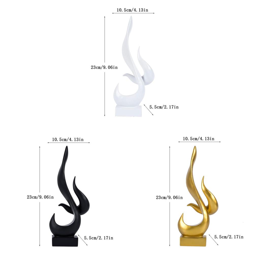 Modern Flame Small Sculpture Resin Home Decor For Living Room And Office Gift