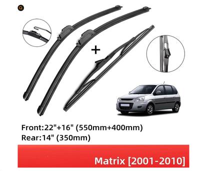 Suitable for Hyundai Matrix 2001-2010 Front and Rear Wiper Blades Windshield Wipers