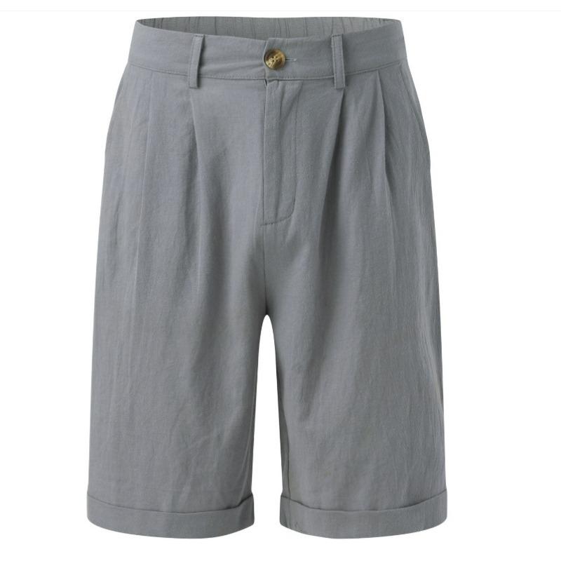 

Мужские шорты, льняные шорты, летние плиссированные карманы, плиссированные шорты для активного отдыха 3XL