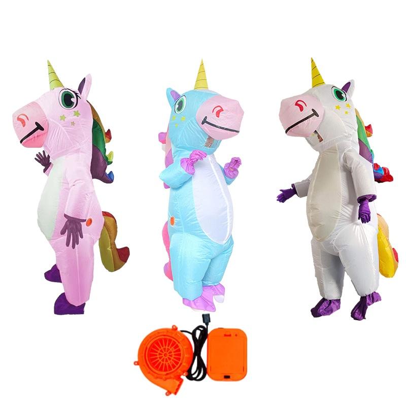Cute Unicorn Inflatable Costume For Halloween And Christmas Performances