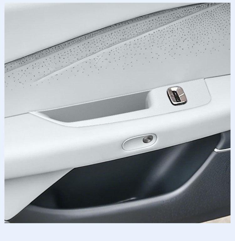 Silicone Mat Accessories for XPeng P7+ Models: Door Handle Storage, Window Lifter, Button Frame.