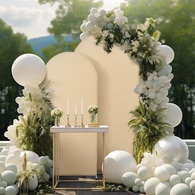 6FT/6.6FT/7.2FT Wedding Arch Cover Spandex Fitted Arch Cover For Round Top Chiara Backdrop Stand Covers For Wedding Birthday Party Banquet Decoration
