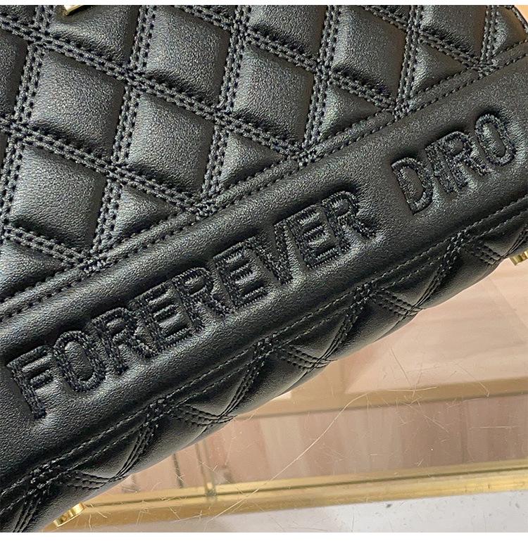 Shiling 2025 Handtasche & Umhängetasche für Damen mit schwarzem Diamantmuster aus Leder