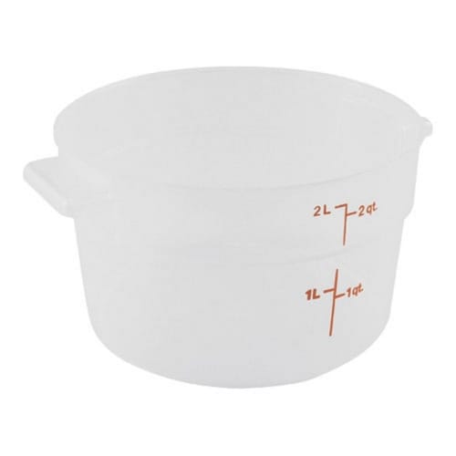 CAMBRO Round Food Container RFS2PP, Translucent Polypropylene, Made In the USA, AHC5602