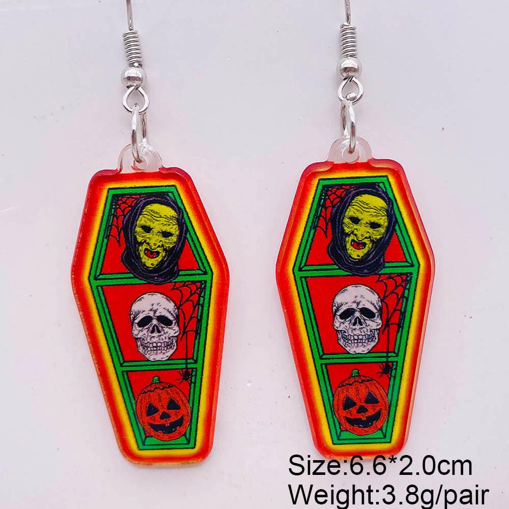 Spooky Halloween Pumpkin Ghost Witch Acrylic Earrings