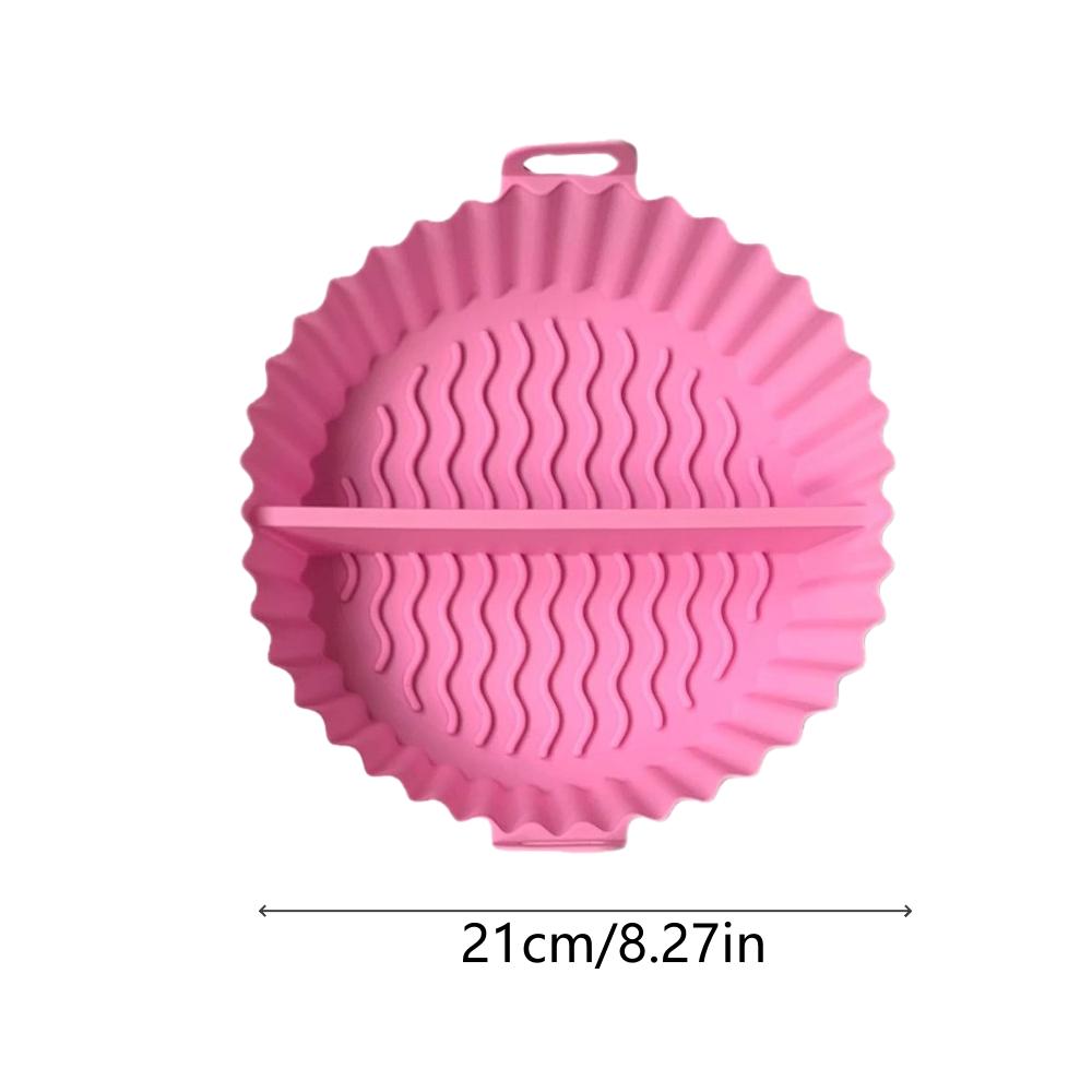Air Fryer Silicone Baking Tray High-Temperature Resistant Foldable Baking For Pizza Chicken Wings French Fries Kitchen Accessory