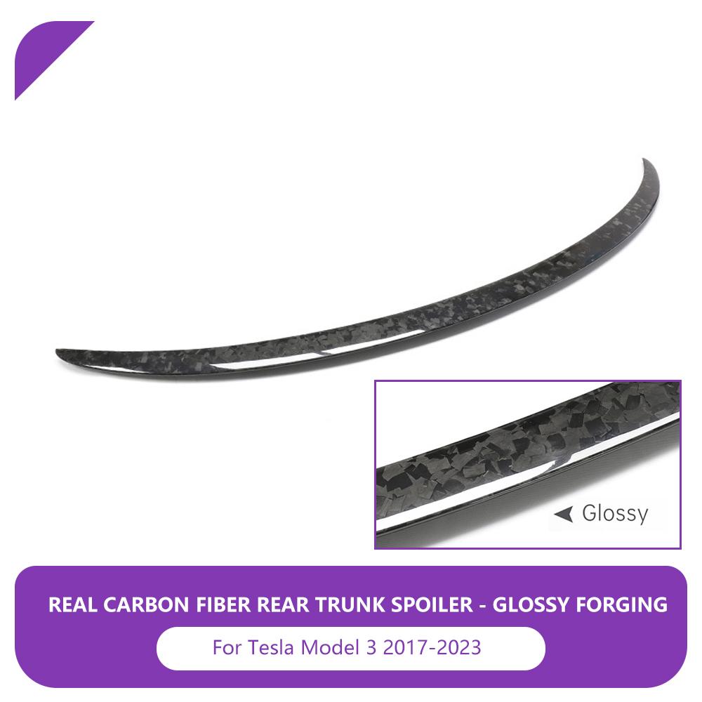 Real Carbon Fiber Rear Trunk Spoiler For Tesla Model 3/Model Y 2017-2023 For Model 3 Highland 2024 Lip Wing Car Accessories
