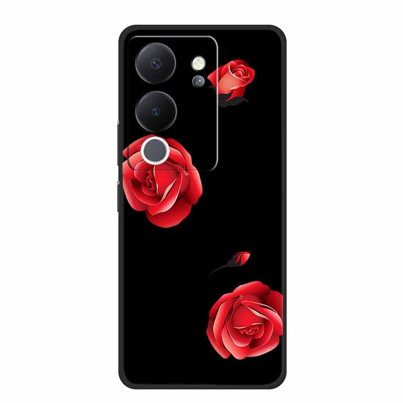 Funda For Vivo V30 Lite Case Cute Cartoon Cat Black Silicone Shockproof Soft Phone Cases For Vivo V30 Lite Back Cover Case Bag