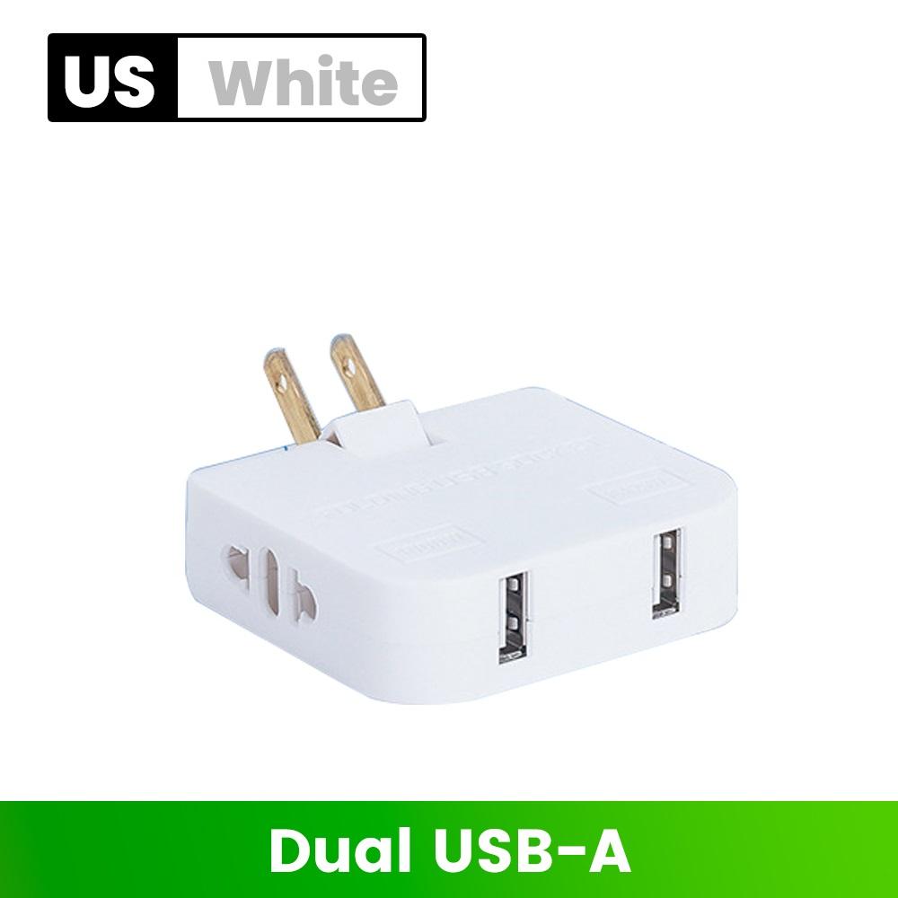 

EU/US power socket and plug converter, US to EU travel converter, 180° rotatable power converter, travel adapter