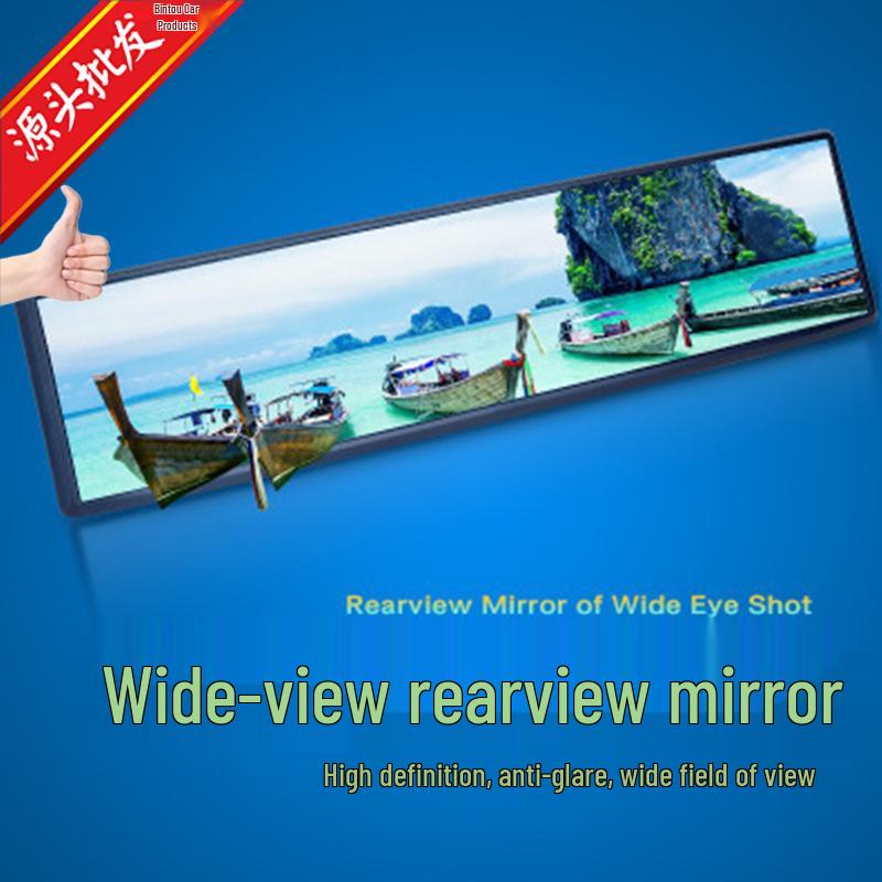 

Зеркало заднего вида с широким углом обзора 270 мм, изогнутое, для улучшения видимости и уменьшения слепых зон Export Model English Box 290mm