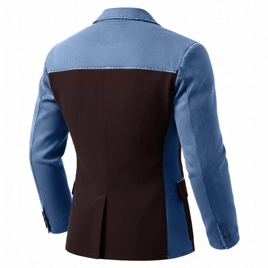 Frühling Herbst Herren Patchwork Blazer Mode Anzugjacke Hohe Qualität Schlank Lässig Blazer Mäntel Mann