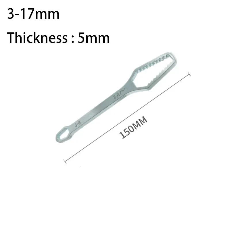 3-17/ 8-22/ 8-24mm Universal Torx Wrench Self-tightening Adjustable Wrench Board Double-head Torx Spanner Hand Tools for Factory