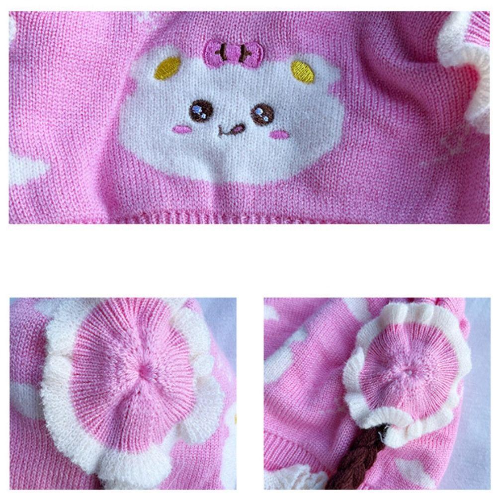 Cute Cartoon Beanies Cap Thickened Ear Protection Cap Fashion Knitted Hat  Newborn