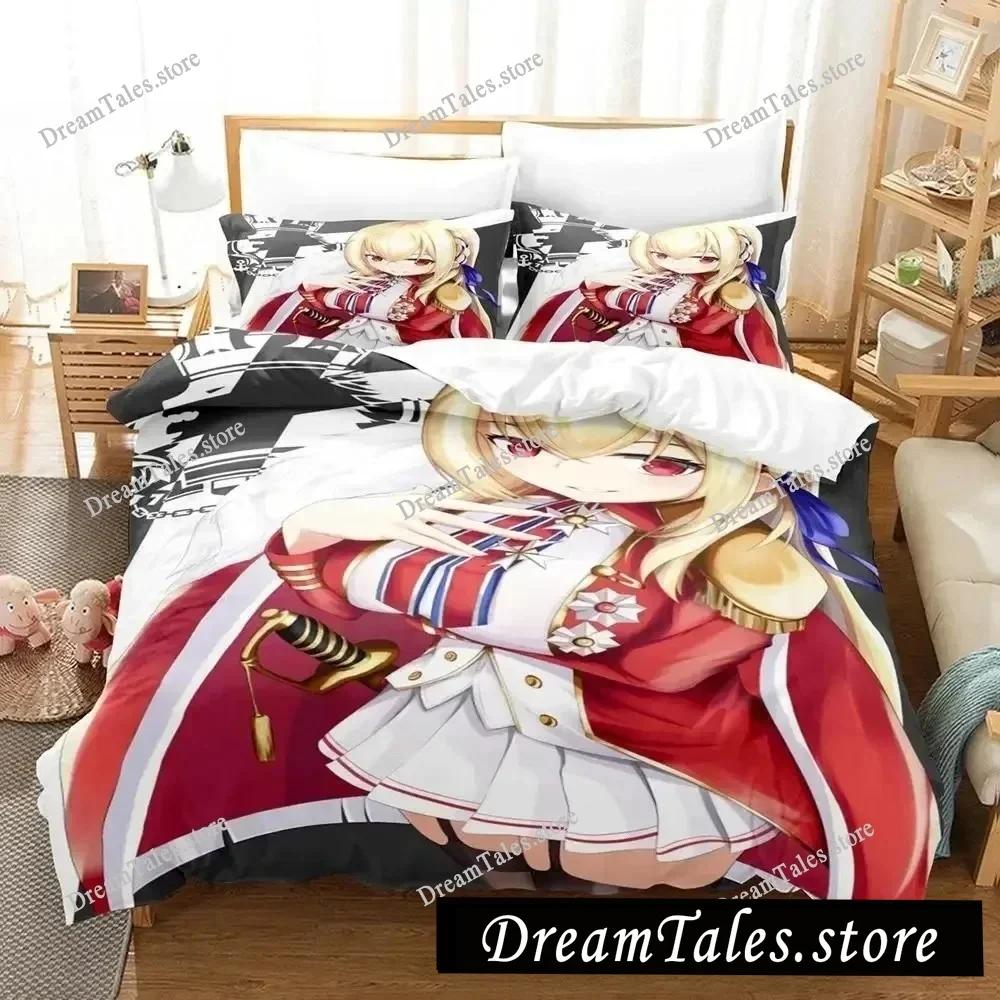 Azur Lane Luxury Bedding Set Japan Anime Cartoon Duvet Cover Set Comforter Bedspread Linen Twin Single Size Printed Home Textile