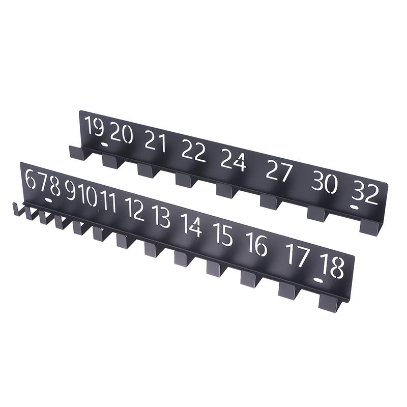 Wall Mounted Wrench Holder Durable Heavy-Duty Metal Wall-Mounted Screw Organizer With Numbered Slots
