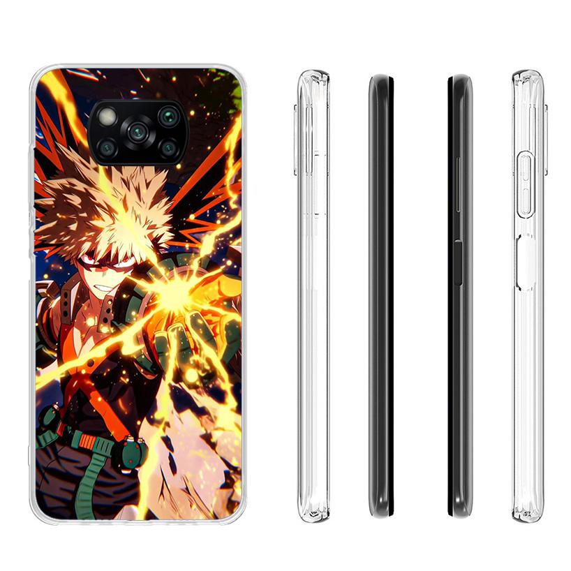 Bakugou Katsuki MHA My Hero Phone Case For Xiaomi Poco X7 X6 X5 Pro F7 Ultra Redmi 15C 15 13 13C 12 12C 10 10A 10C 9 9A 9C 9T Sh