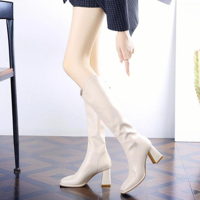 Black Knee Thigh High Boots Woman Winter 2025 Shoe Hot Boot Autumn Wedges Genuine Leather Long Shoes For Women High Quality New