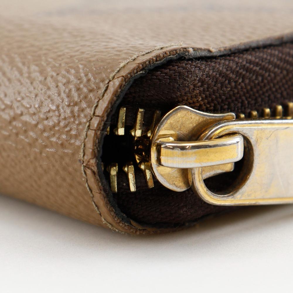 LOUIS VUITTON Zippy wallet Purse M69353 Monogram Giant Reverse Brown Monogram canvas unisex Used