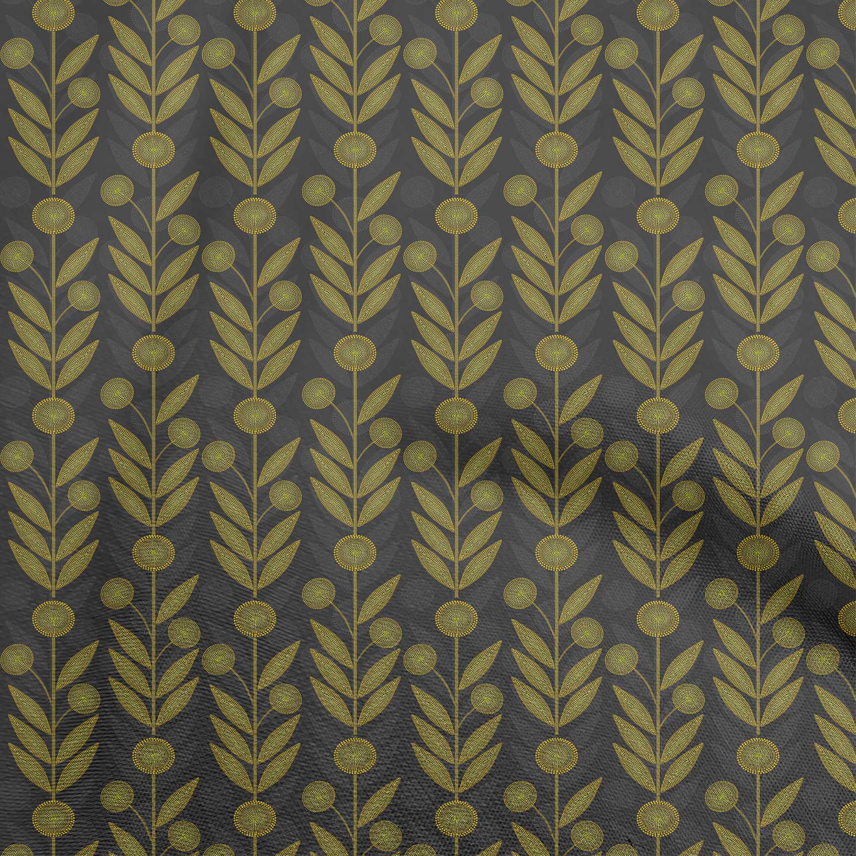 

oneOone Cotton Flex Brown Fabric Dotted Floral Dress Material Fabric Print Fabric By The Yard 40 Inch 42 Inch Wide - Viscose Chiffon жовтий