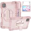 Silicone+PC Hybrid Case Universal For Xiaomi Poco Pad X1 8 7 Pro 2025 2024 11.2" Rotating Stand Armor Cover With Shoulder Strap