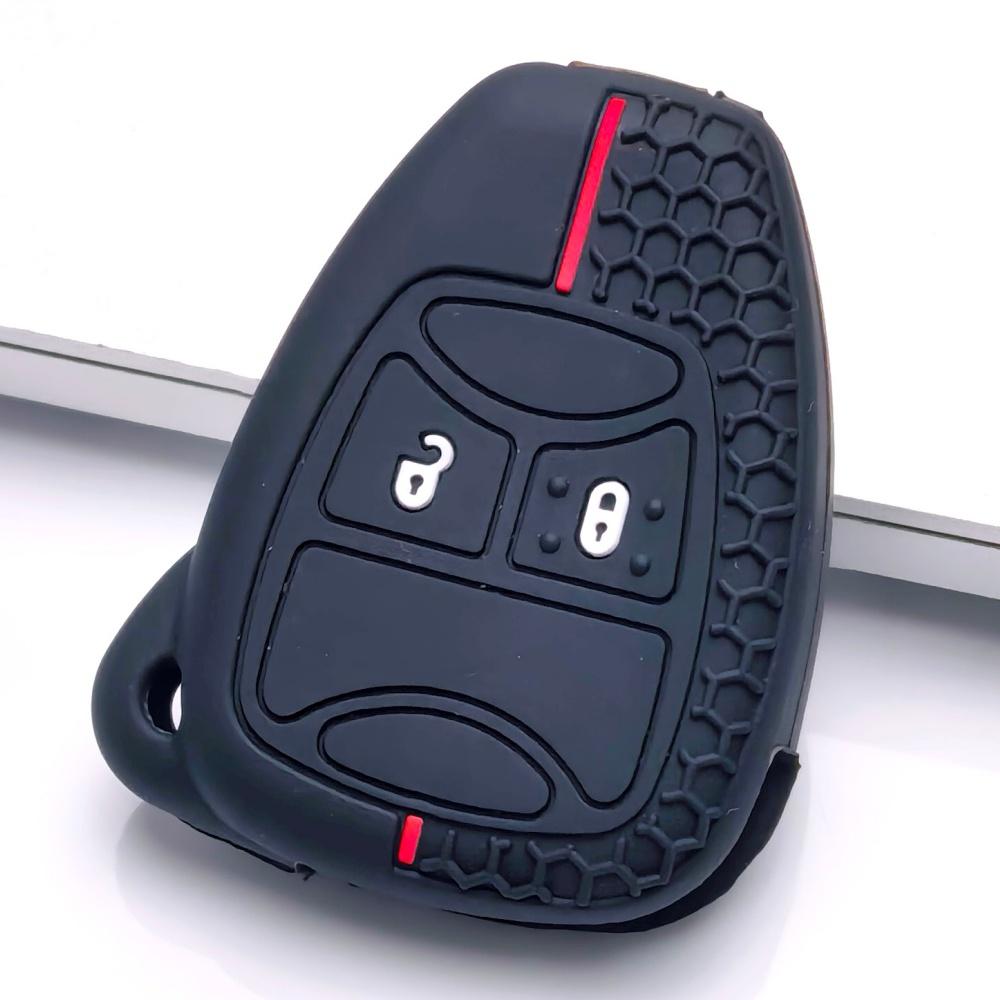 Key Fob Cover for Jeep Renegade Compass Cherokee Wrangler Durango Charger Challenger Grand Anti-Scratch Guard Shockproof Protection