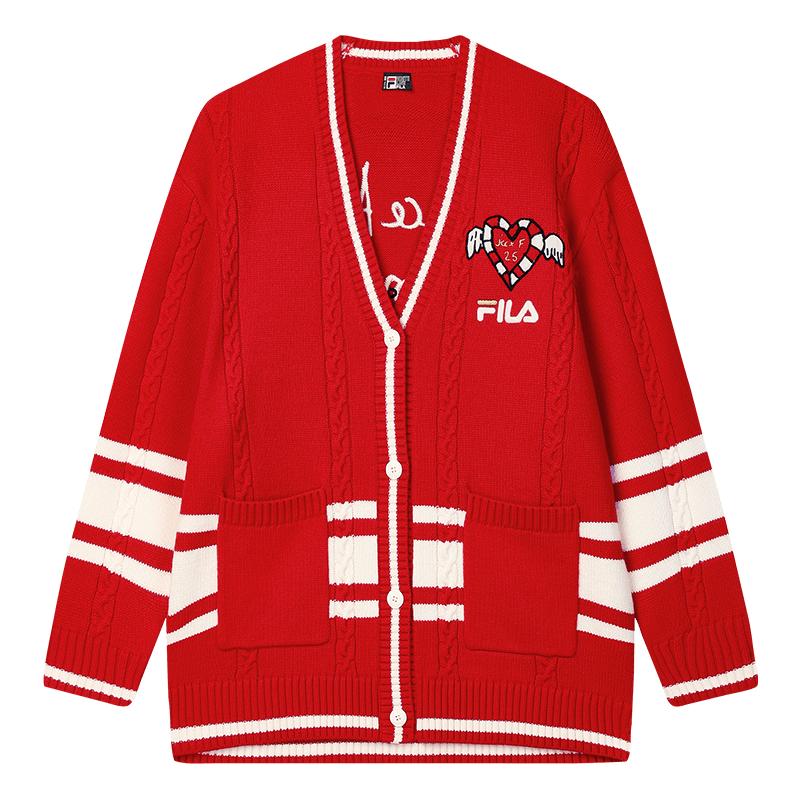 

FILA Women s 2025 New Year Woven Cardigan Sweater L