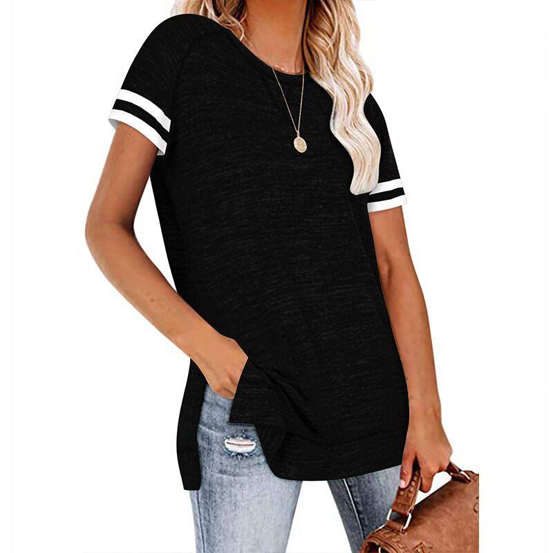 Women Fashion Short Sleeve Round Neck 
