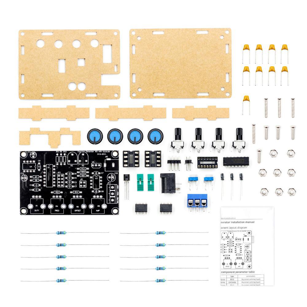 ICL8038 Low-Frequency Signal Generator DIY Kit with Case - XR2206 Upgrade