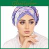Polyester Knit Womens Tiedye Headscarf Hat With Breathable Design For Casual Wear