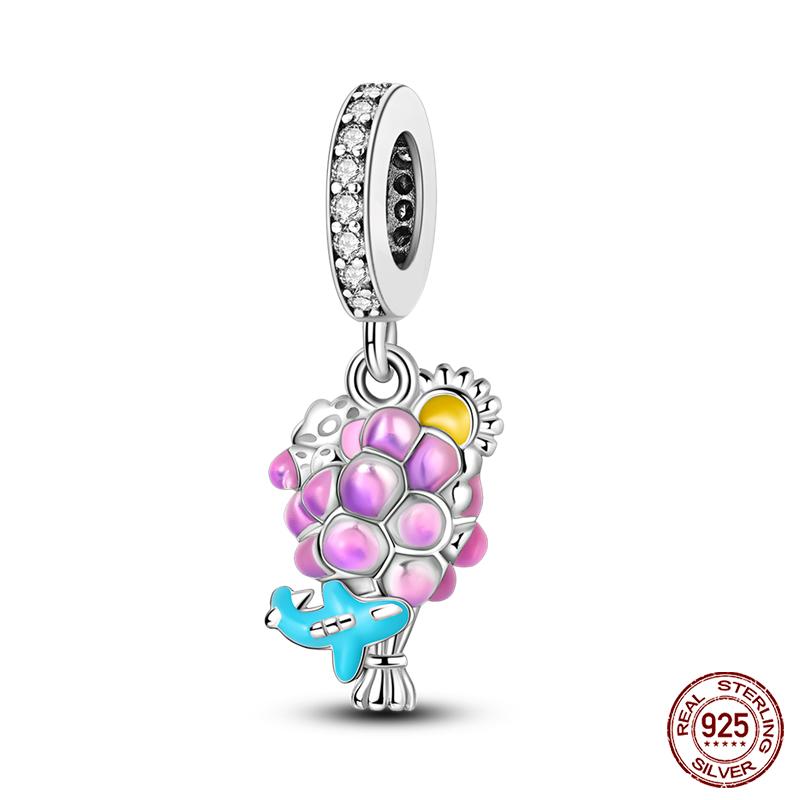 100% Copper Love Cross Bible Pendants Luminous Ufo Charms Beads Fit Qikaola Original Bracelet Fine Diy Jewelry Gift