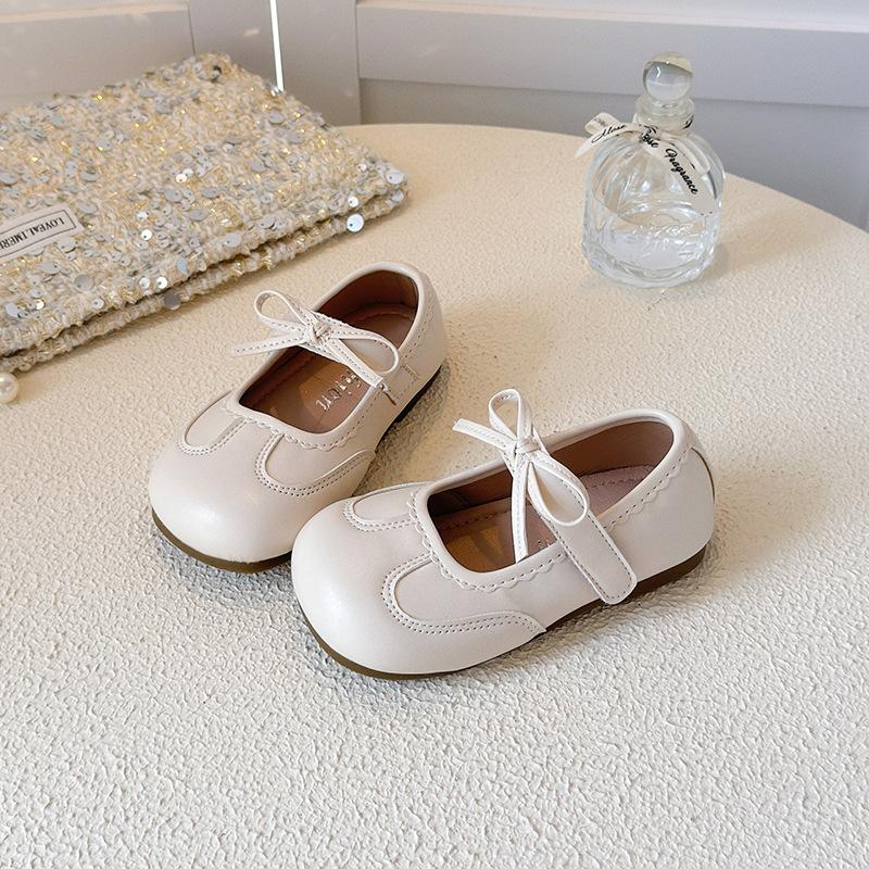 Baby Girl Small Leather Shoes 2025 Autumn New Baby Children Soft Sole Non-slip Toddler Shoes Girls Shallow Mouth Single Shoes