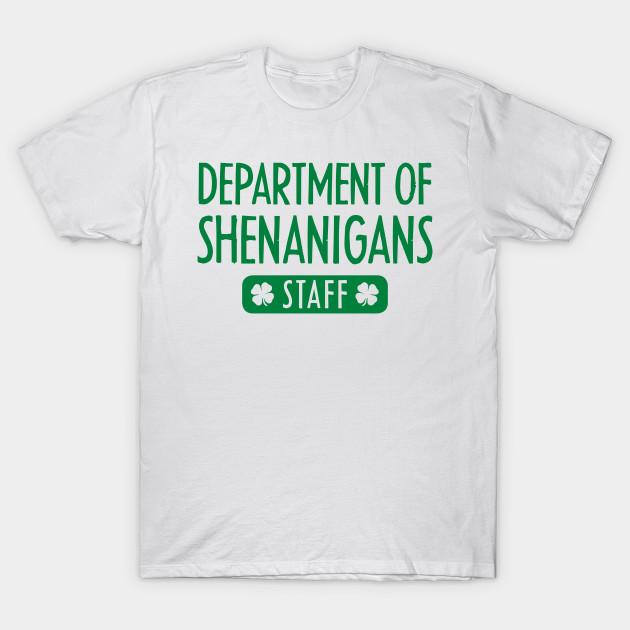 Men Black Print T-shirt Dept Of Shenanigans No-Cut Transfer Paper Print Cotton Tshirt 4XL