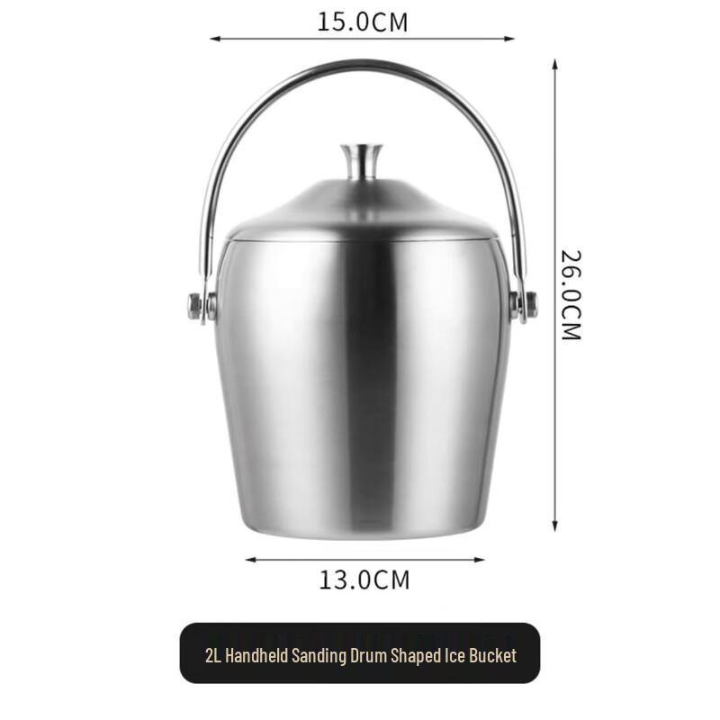 Stainless Steel Ice Bucket with Handle