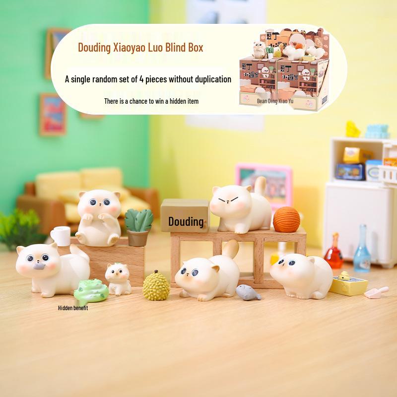 Chao Wan Super Stable Emotion Little Fairy Luo - Second Wave Flocked Blind Box Cute Desktop Decoration Ornament.