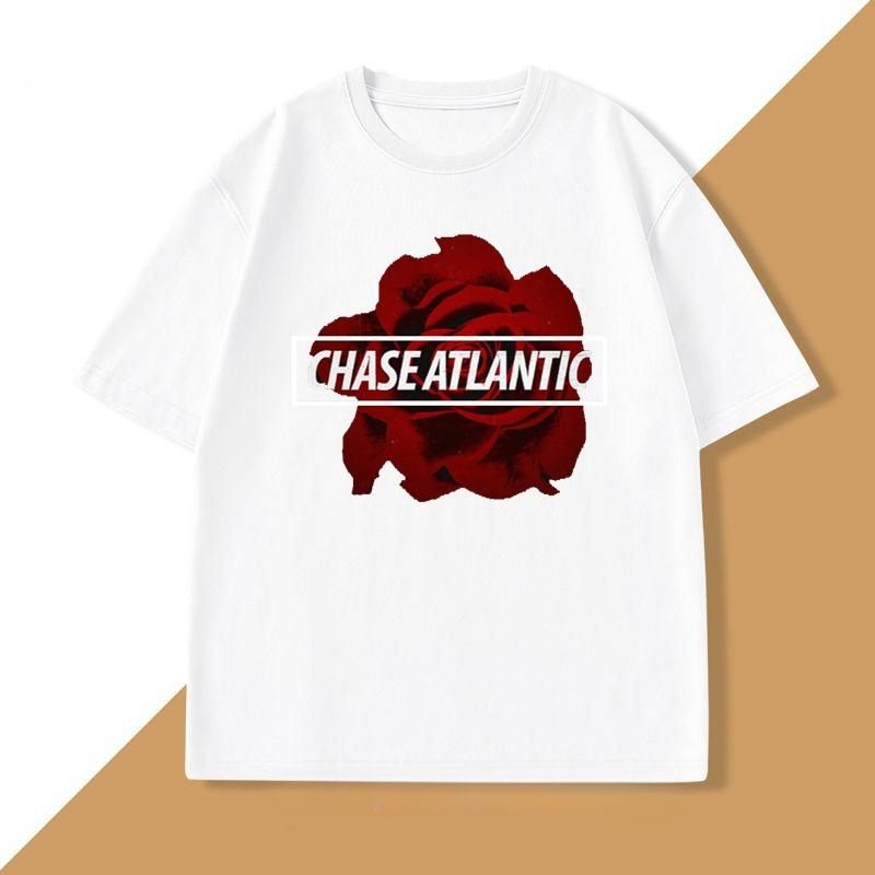 Chase Atlantic Flower T Shirt Cotton Short Sleeve Tshirt for Unisex WOMEN Tee Clothes Loose Casual Streetwear Oversized Top