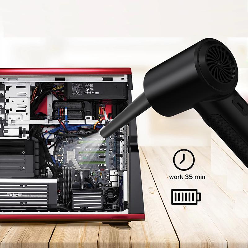 Electric Air Blower for Computer Cleaner with Detachable Nozzle USB Charging Air Duster