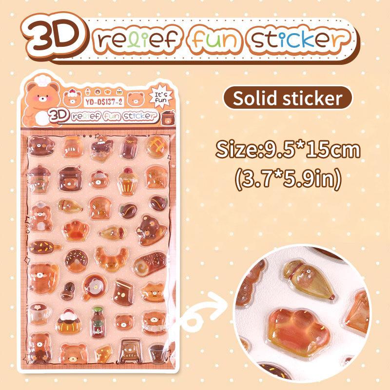 Sigillo a Goccia Bonbon Capibara 3D Caramelle Gelatina Adesivi Animali Carini per Scrapbooking Fai da Te Libri Stile Giapponese Adesivo per Cover del Telefono