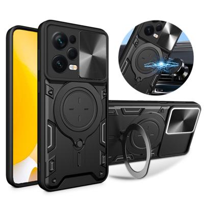 Funda deslizante para Poco X5 Pro 5G, con protección para lente de cámara y anillo magnético para Poko Little X5 X 5 Pro X5pro