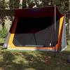 2 Person Camping Tent Grey and Orange Waterproof