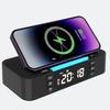 Wireless Charging Bluetooth Speaker Clock FM Radio Night Light Electric Dual Speaker Loud Alarm Clock USB and Type-C port Charing for phone