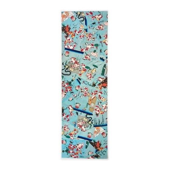 Ukiyo-e Tenugui (Hand Towel) - Goldfish Assortment (Goldfish) by Kuniyoshi Utagawa - 100% Cotton, Tokka Fabric, Fine Threads for Vivid Patterns