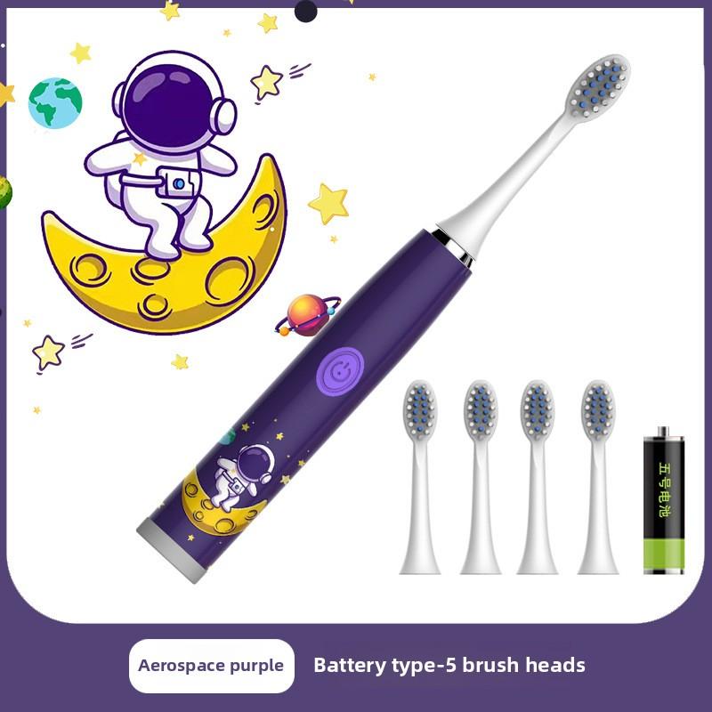 Children's Electric Toothbrush Cartoon Soft Hair IP7 Waterproof Sonic Automatic Ten Thousand Hair Brush U-shaped Toothbrush