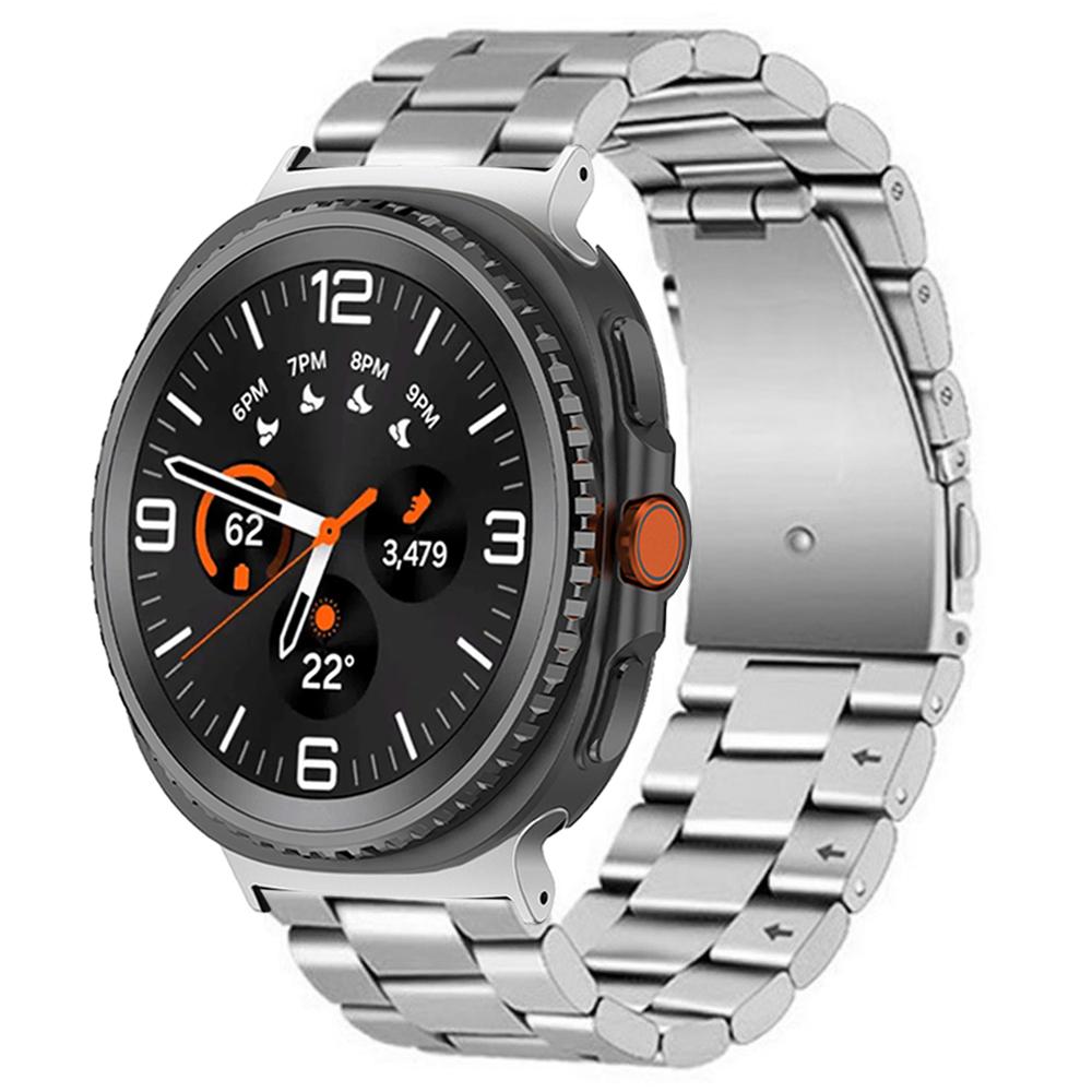 Ремешок для наручных часов из нержавеющей стали для Samsung Galaxy Watch 8 40 мм 44 мм для Watch 8 Classic 46 мм Браслет Роскошный браслет Galaxy Ultra 2025 Galaxy 8 40mm 44mm серебряный